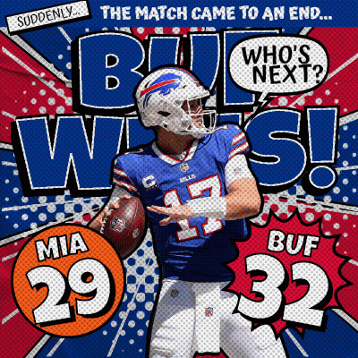 Buffalo Bills Player Holding Football Saying Whos Next GIF