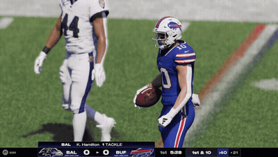 Buffalo Bills Player Holding Football GIF
