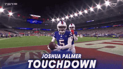 Buffalo Bills Player Joshua Palmer Touchdown