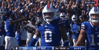 Buffalo Bills Player Number 0 In Front Of Crowd GIF