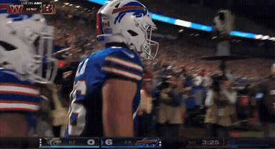 Buffalo Bills Player On Sidelines GIF