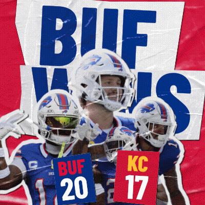 Buffalo Bills Poster Saying Buf Wins GIF