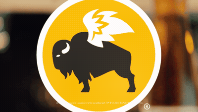 Buffalo Wild Wings Logo Bison GIF