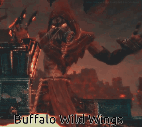 Buffalo Wild Wings Poster With Monster GIF