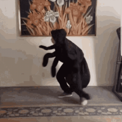 Bug Costume Dancer Dancing Before Flower Painting GIF