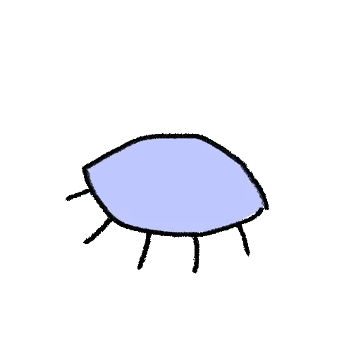 Bug Drawing With Black Lines Sticker