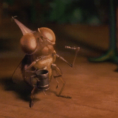 Bug Holding Small Cup GIF