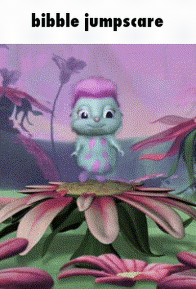 Bug On Flower Bibble Jumpscare GIF