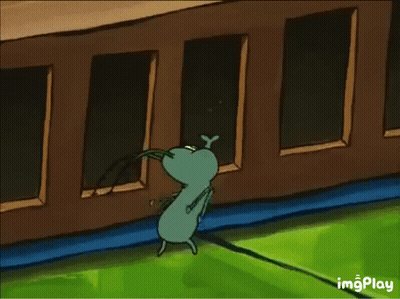 Bug Standing Next To Building With Imgplay GIF