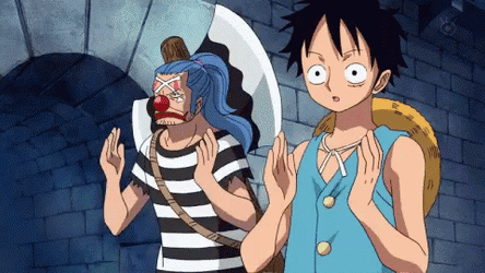 Buggy And Luffy Applauding GIF