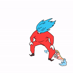 Buggy Clown Head Bang One Piece GIF