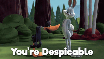 Bugs Bunny And Daffy Duck You're Despicable GIF