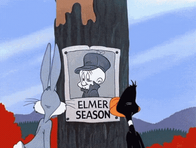 Bugs Bunny And Looney Tunes Are Looking At A Picture Of Elmer Season GIF