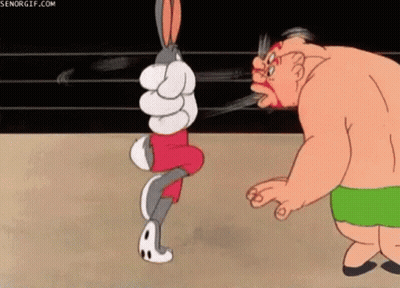 Bugs Bunny Boxing Man GIF