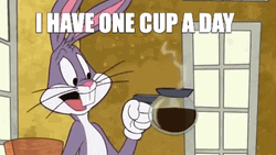 Bugs Bunny Coffee Funny Cartoon GIF