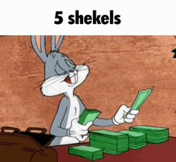 Bugs Bunny Counting Cash GIF