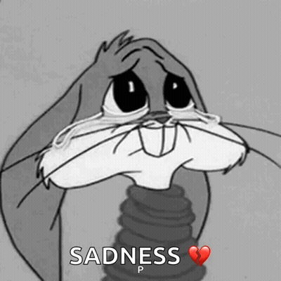 Bugs Bunny Crying With Broken Heart GIF