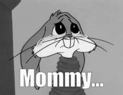 Bugs Bunny Crying With Mommy GIF