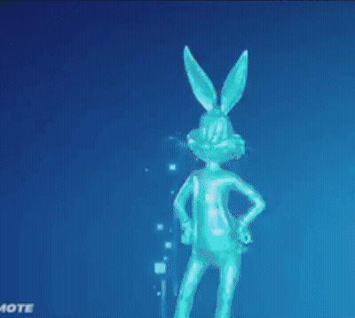 Bugs Bunny Dancing On Blue Background GIF