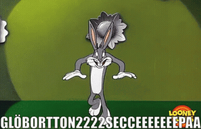 Bugs Bunny Dancing On Green Background GIF