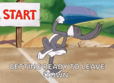 Bugs Bunny Dancing Start Getting Ready To Leave Town GIF