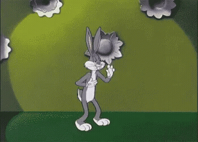 Bugs Bunny Dancing With Flower In Mouth GIF