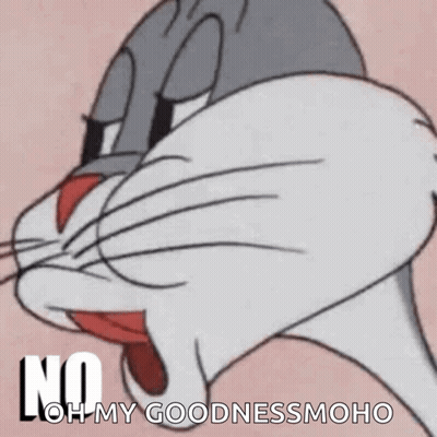 Bugs Bunny Funny Face Saying No Oh My Goodness Moho GIF