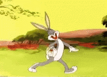 Bugs Bunny Happy Skipping GIF