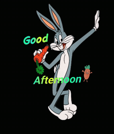 Bugs Bunny Holding Carrot Good Afternoon GIF