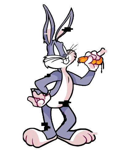 Bugs Bunny Holding Sandwich Sticker