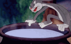 Bugs Bunny In Hot Tub GIF