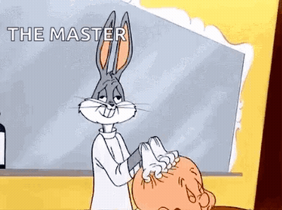 Bugs Bunny Is A Cartoon Character From Looney Tunes Who Is A Dentist . GIF
