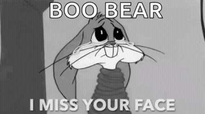 Bugs Bunny Is Crying In A Black And White Cartoon . GIF