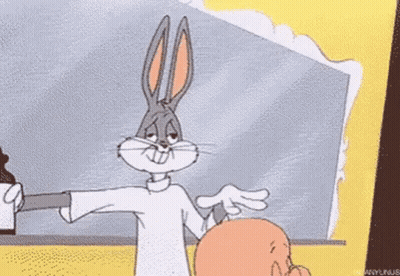 Bugs Bunny Is Giving A Peace Sign While Standing Next To Looney Tunes . GIF