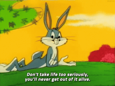 Bugs Bunny Laying In Grass GIF
