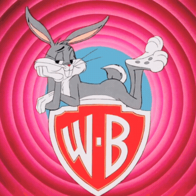 Bugs Bunny Laying On WB Logo GIF