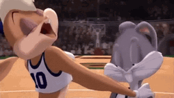  Bugs Bunny Lola Bunny French Kiss  GIF