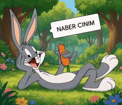 Bugs Bunny Lying In Grass Holding Carrot GIF