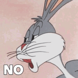 Bugs Bunny No With Background Blinking  GIF