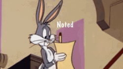 Bugs Bunny Noted GIF