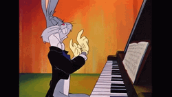Bugs Bunny Playing Piano GIF