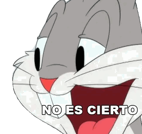 Bugs Bunny Saying No Es Cierto Sticker