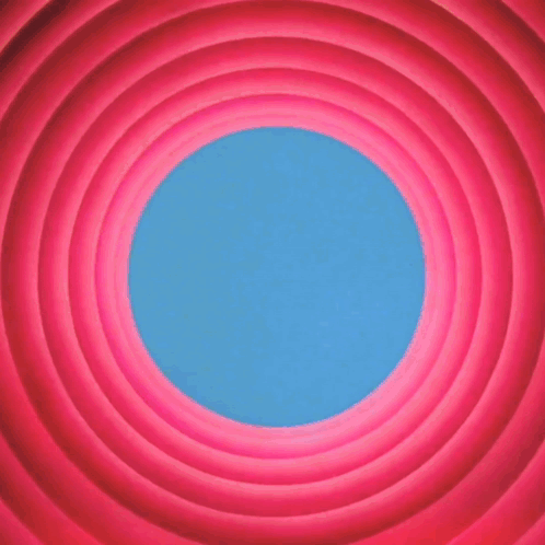 Bugs Bunny Says That 'S All For On A Pink And Blue Background GIF