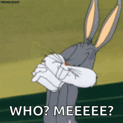 Bugs Bunny Says " Who Meeeee " In A Cartoon Image GIF