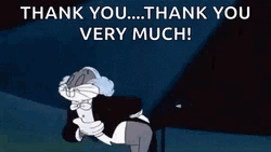 Bugs Bunny Thank You Very Much Bow GIF