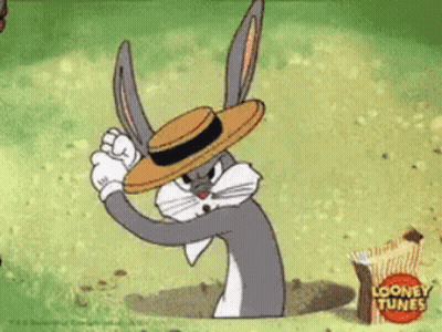Bugs Bunny Wearing Hat With Looney Tunes Chips GIF