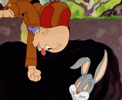 Bugs Kiss Elmer Fudd GIF