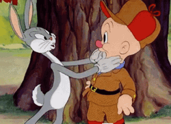 Bugs Kiss Spin Elmer Fudd GIF