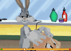 Bugs Massaging Elmer Fudd GIF