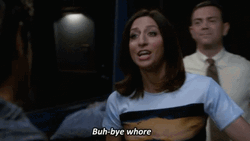 Buh Bye Gina LInetti Brooklyn 99 GIF